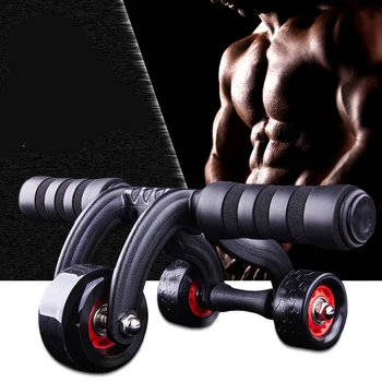 

Abdominal Muscle Workout Wheels Roller Three-Wheeled Stretch Elastic Abdominal Resistance Tool Roller Gym Equipment