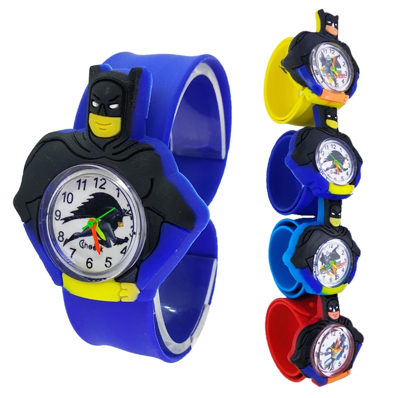 Черные часы в стиле Бэтмен детские часы для мальчиков подарок на день рождения Детские студенческие спортивные часы Железный человек детский браслет часы D1
