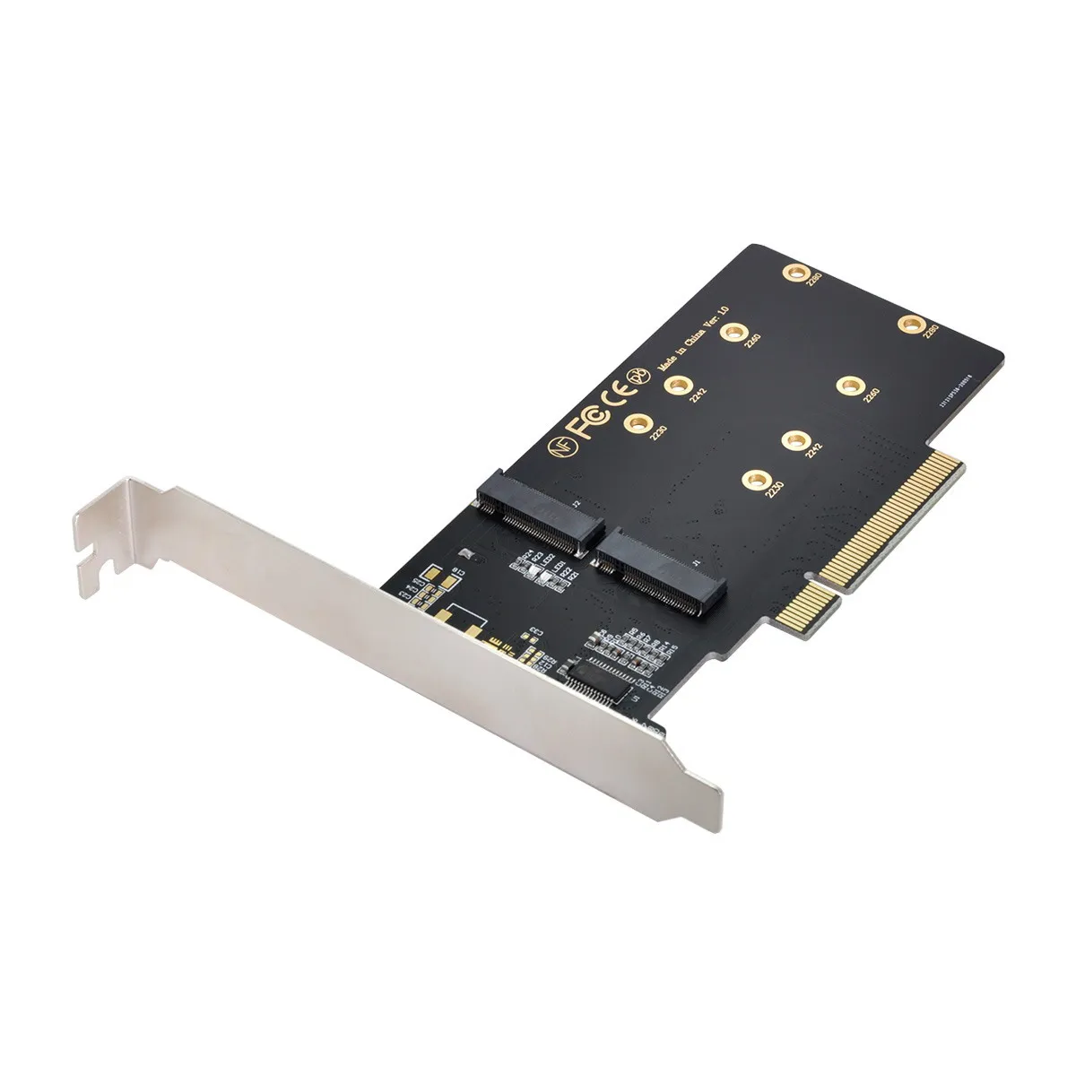 

Zihan Dual 2X NVME M.2 AHCI к PCIE Express 3,0 Gen3 X8 X16 Raid Card VROC Raid0 Hyper Adapter