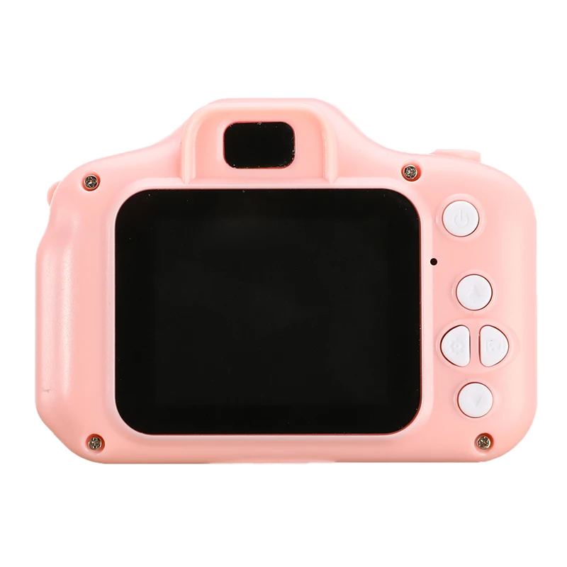 2 дюйма, детские футболки с принтом в виде героев мультфильмов, Милая футболка Камера HD Экран платной цифровой мини-Камера игрушки на открытом воздухе Подставки для фотографий для детей подарок на день рождения - Цвет: Розовый