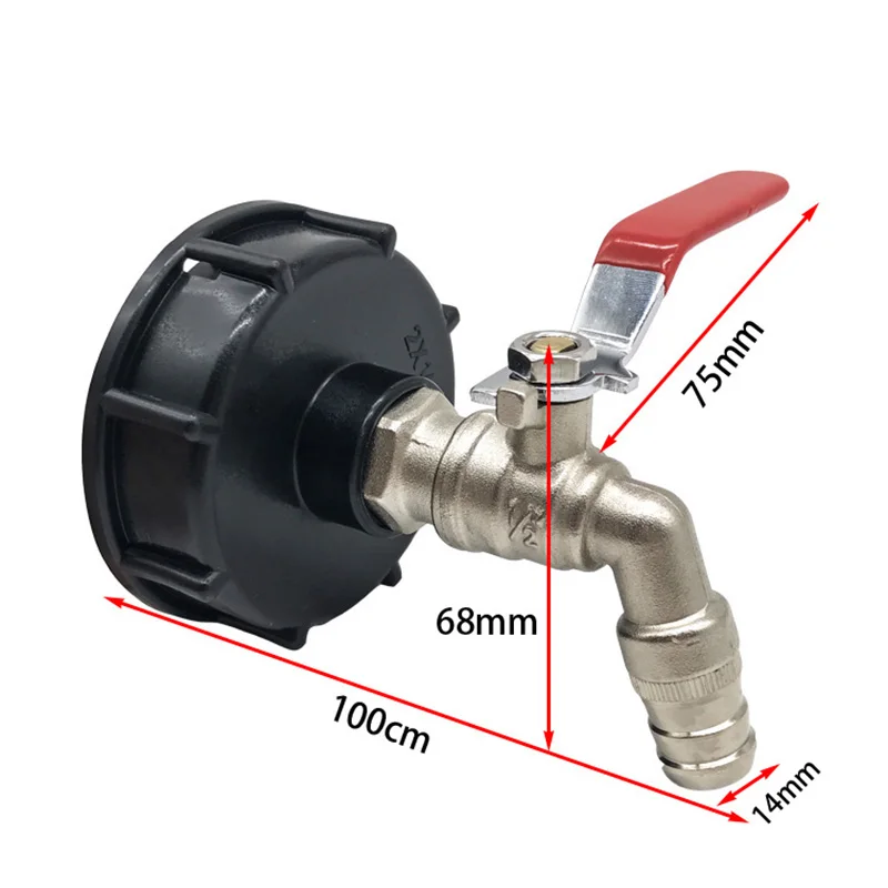 Brasss IBC adapter IBC tap 2"X1/2",Thread S60X6 to hose, IBC Connector IBC fitting