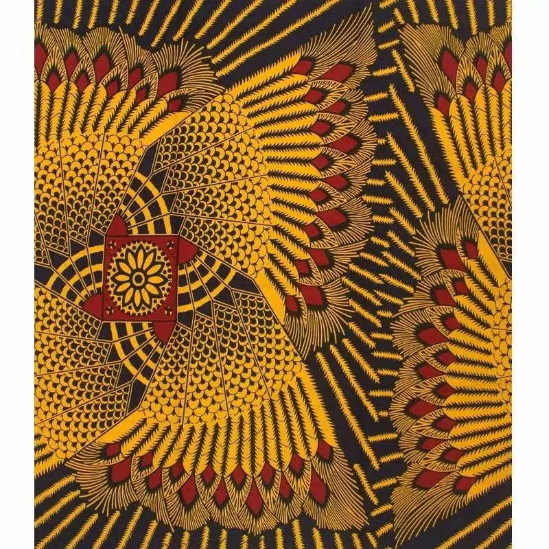 Нигерийское кружево ткани в африканском стиле из хлопчатобумажной с принтом