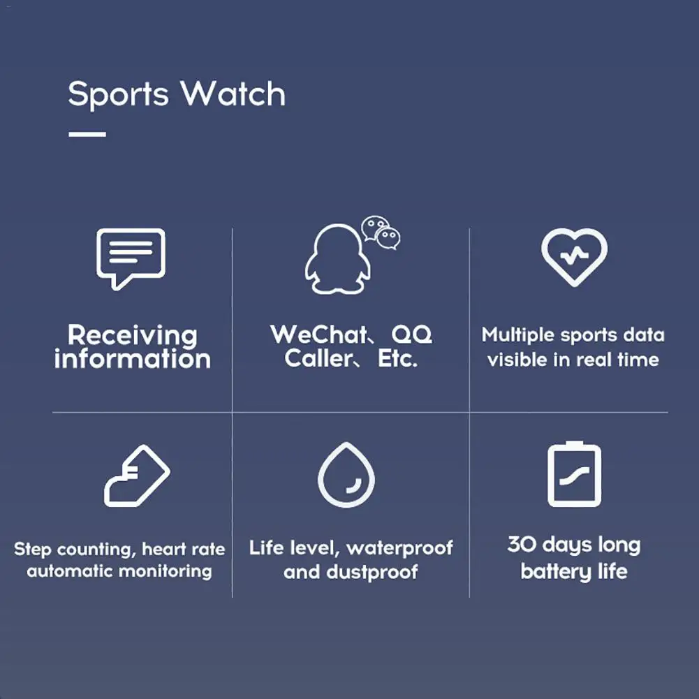 Спортивные Смарт-часы 116 Plus, фитнес-браслет, 1,3 дюймов, мониторинг здоровья, часы для IOS и Android, несколько языков, русский, испанский