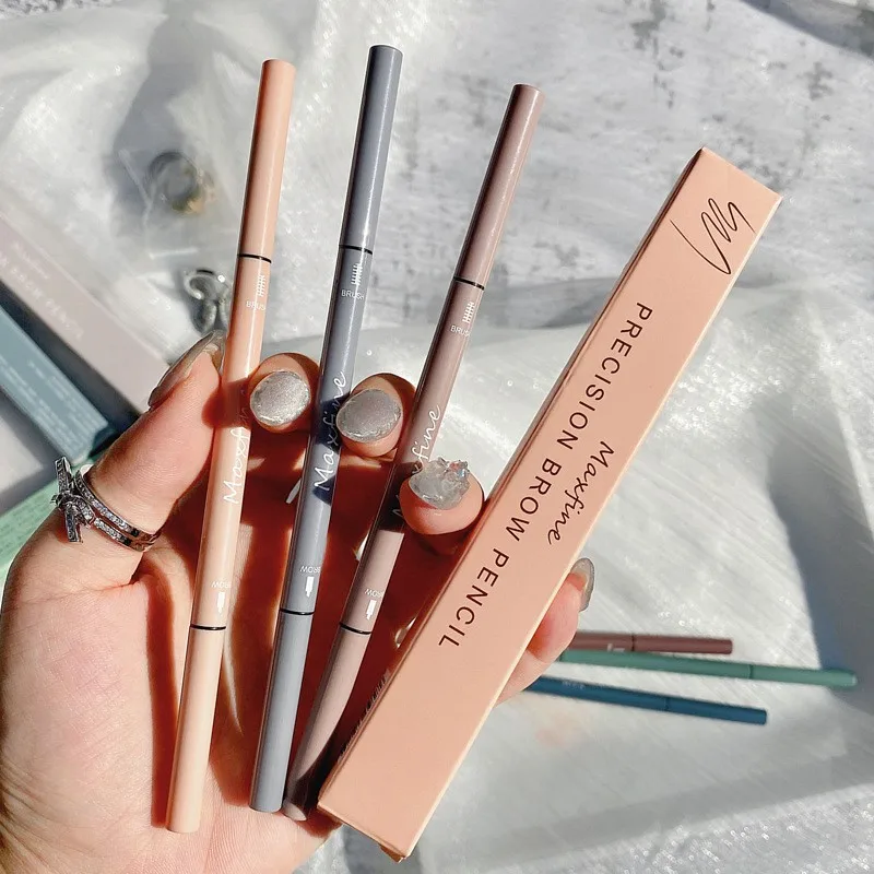 

5 Colors Ultra Fine Eyebrow Pencil Double Ended Waterproof Gray Brown Brow Makeup Tools Long Lasting Eyebrow Pen Cosmetic