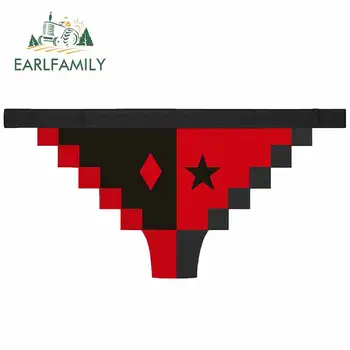 

EARLFAMILY 13cm x 6.7cm for Pixel Panties Queen Quinnie Creative Car Sticker DIY Waterproof Occlusion Scratch Decal Decoration