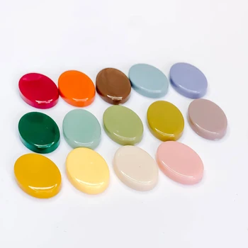 

Resin Plastic Flat Back Oval Shape Pendant Earring Accessories Jewelry Component Diy Handmade Material 10pcs