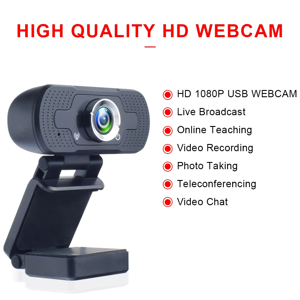 HD USB веб камера Компьютерная с микрофоном для ноутбука ПК вращающаяся зажимом