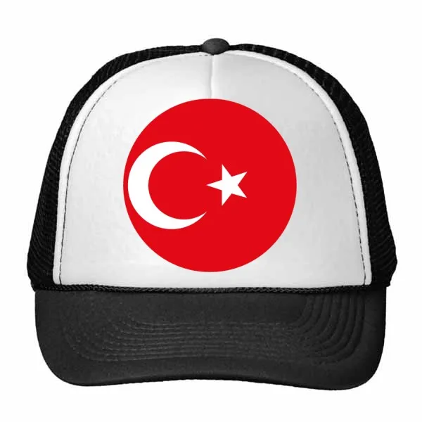

Turkey National Flag Asia Symbol Mark Round Pattern Trucker Hat Baseball Cap Nylon Mesh Hat Cool Children Hat Adjustable Cap