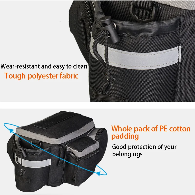 Best Bike Bag Mountain Bicycle Storage Bags Pocket High Capacity Hard-Wearing Anti-shock Rear MTB Road Bike Bag Bicycle Accessories 3