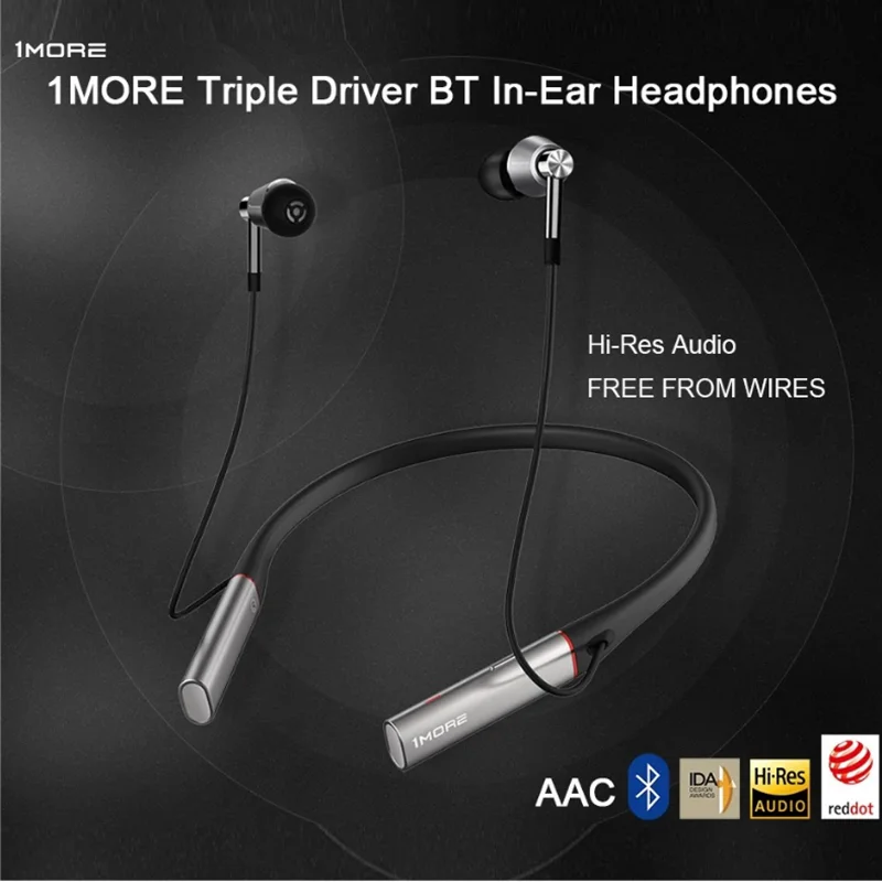 1MORE E1001BT HI-RES Triple Driver Bluetooth Hi-Fi In-Ear Earphone With LDAC Lossless Wireless TWS Smartphones