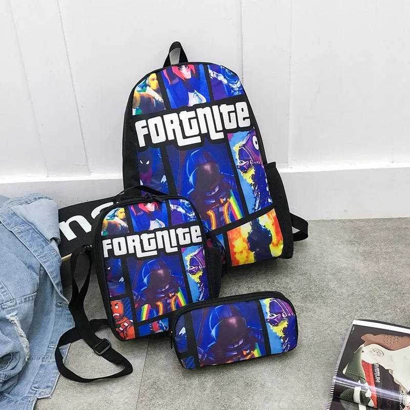 

2020 NEW Fortnite Cartoon Backpacks Big Capacity Insulation Bags Pencil Bag Suit Student Backpack School Bag Supplies