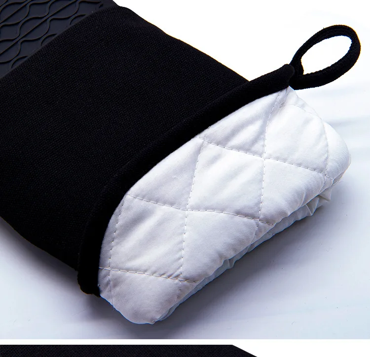 Long Thick Circle Slip-resisting Silicone Gloves Microwave Oven Applicable Heat Resistant Insulated High-temperature Resistant T