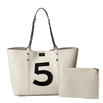 

Large-capacity tote bag, western style female bag, new 2020 Korean version, wild crocodile chain fashion bag