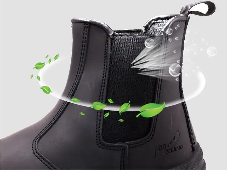 Итальянские фирменные дизайнерские мужские повседневные защитные ботинки со стальным носком; Рабочая обувь из натуральной кожи; рабочие ботинки челси; мужские ботинки для безопасности; botas