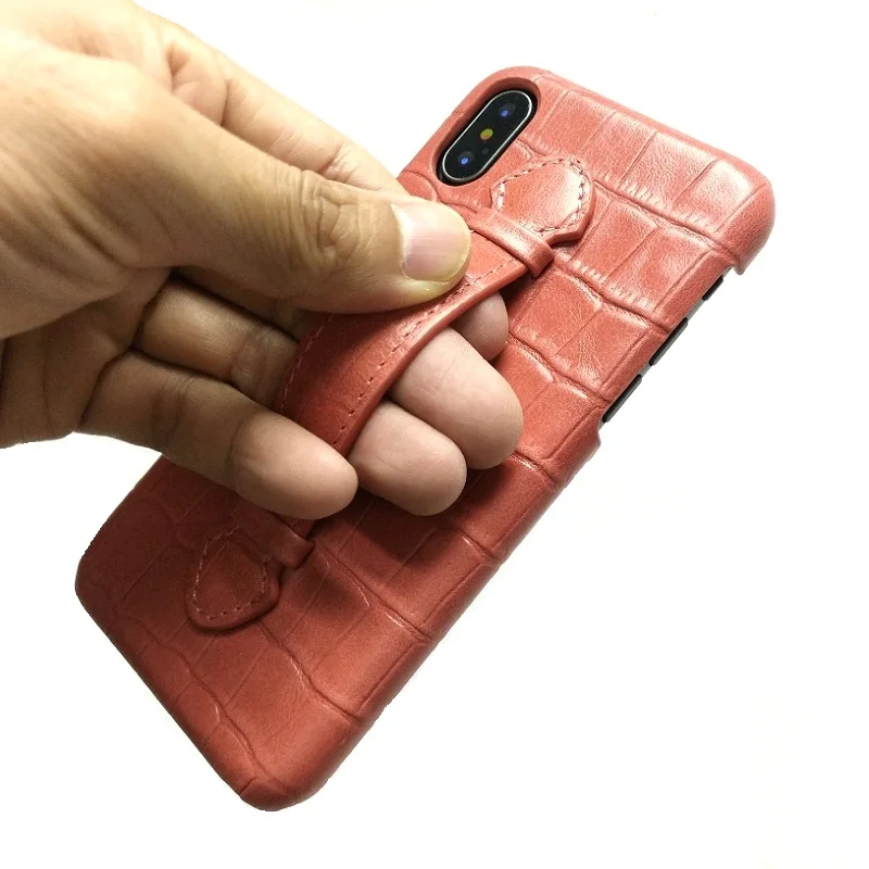 Solque Подлинная Кожаный ремешок на руку держатели для телефонов iPhone X XS Max 7 8 Plus