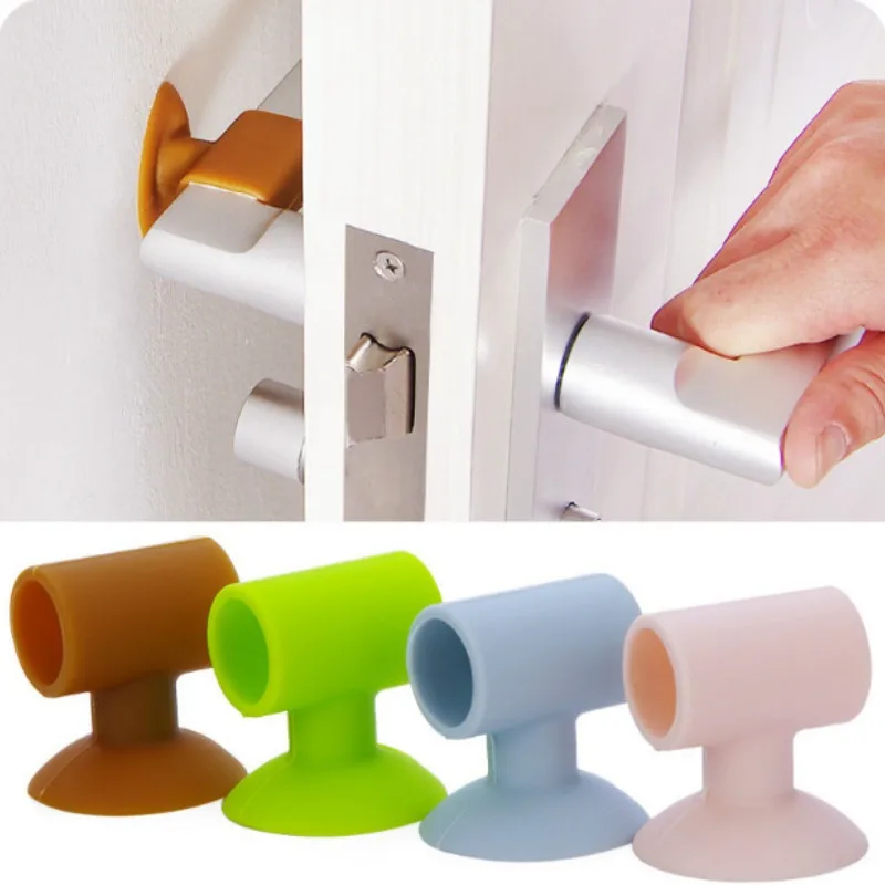 

1PC HOT Door Knob Silencer Crash Pad Wall Protectors Plastic Door Stopper Anti Collision Stop Products Useful Easy Door Tool L*5