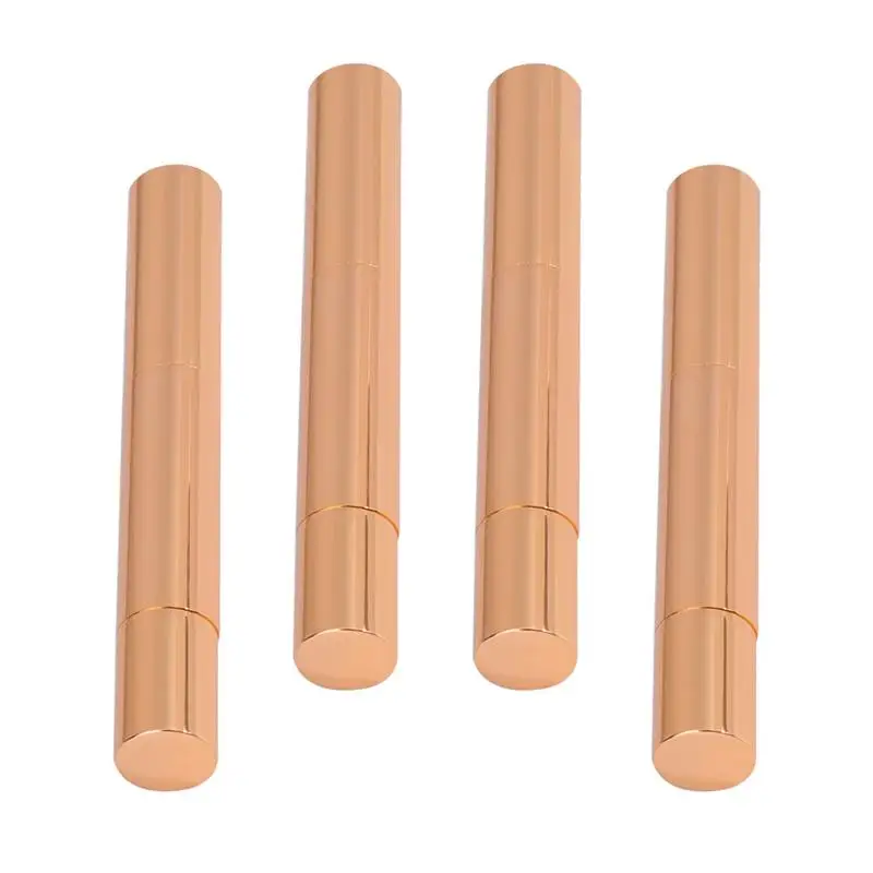 4PCS Empty Aluminium Tube Portable 5ML Nail Polish Eyelash Growth Liquid Pen Container Applicators Tube with Brush Tip