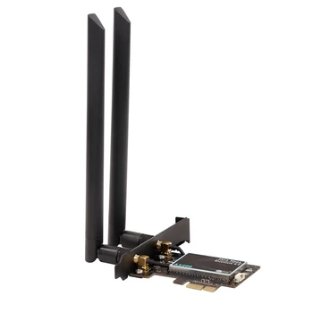 

PCI Express Network Card Gigabit for AX200 Dual Band 2.4G/5Ghz Bluetooth5.1 802.11Ax Wifi Card for Window10 Linux