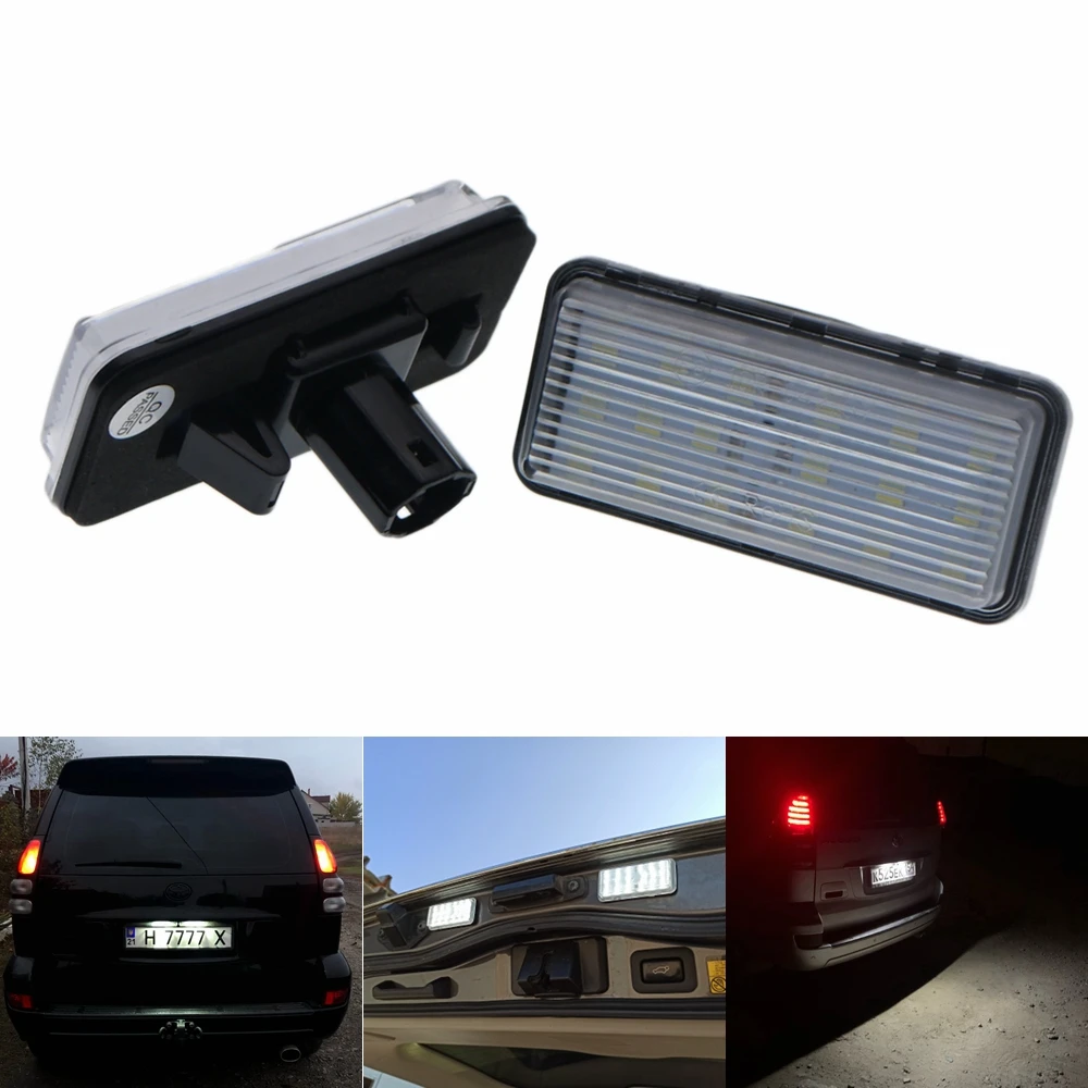 Лампа для номерного знака автомобиля 18 светодиодов 2 шт. Toyota Land Cruiser 100 120 Prado 200 Lexus