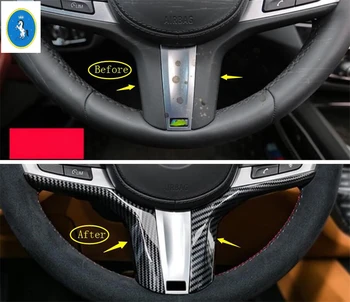

Yimaautotrims Steering Wheel Decoration Strip Cover Trim Fit For BMW 3 Series G20 2019 2020 ABS Carbon Fiber Look Interior