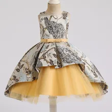 Рождественское торжественное элегантное платье для девочек, платье принцессы, костюм, детские платья, детские кружевные вечерние платья для девочек, Vestido