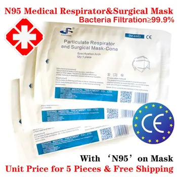 

For Australia 10pcsN95 Medical Protective Surgical Face Mask Respirator Personal Medical Use 1pcs/bag 25bags/box Fast Delivery