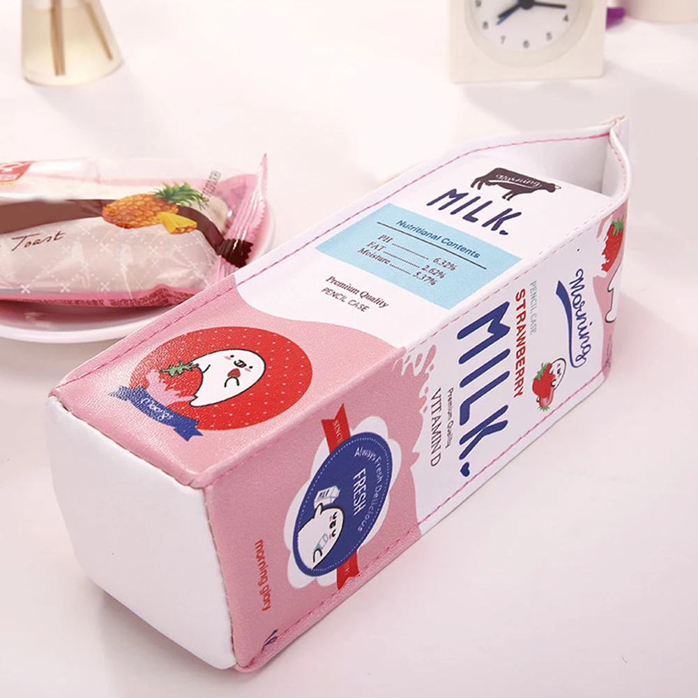 Модные креативные молочный ящик Ручка Пенал-конверт сумка для макияжа, органайзер, набор косметических мешочков