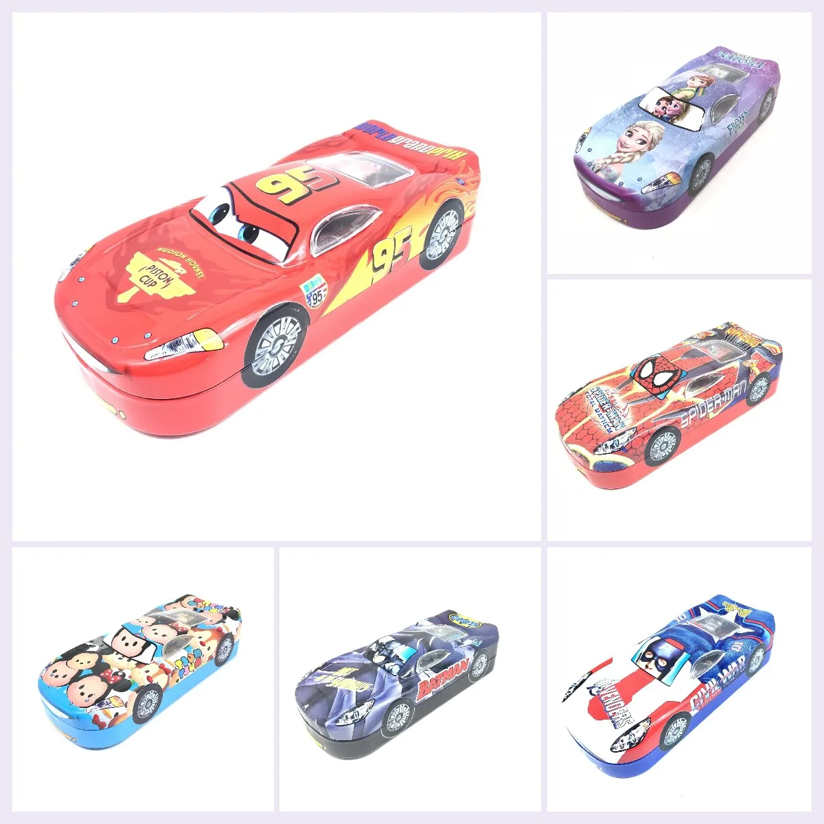 

Disney Frozen Mickey Mouse Avengers Anime Figure Cartoon Pencil Case Double-layer Learning Stationery Box Creative Gift for Kids