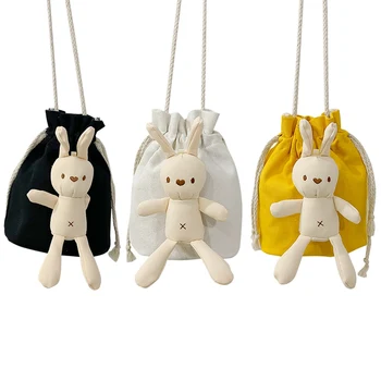 

Handbag For Female Bucket Bags Crossbody Bags Multi-Functional Ladies' Bags Korean Style Canvas Bags multi-color