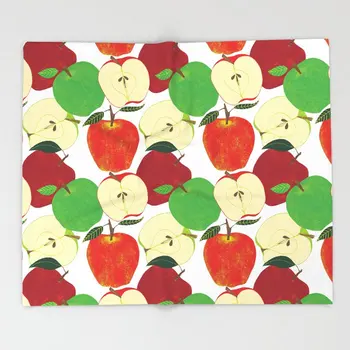 

Fruits Blanket Cute Design Apple Harvest Fleece Blankets and Throw Blanket for Beds Christmas Decorations for Home 125x150