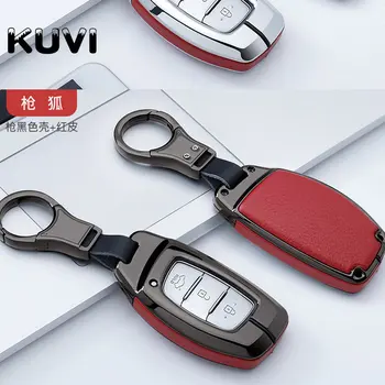 

Alloy Leather Remote Car Key Case Cover For Hyundai IX25 IX35 I20 I30 I40 hb20 Santa Fe Creta Solaris 2017 key shell
