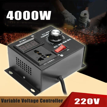 

220V 4000W Variable Voltage Controller For Fan Speed Motor Control Dimmer Speed Temperature Voltage Adjustment