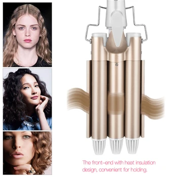 

Tourmaline Ceramic Hair Curler 3 Barrels Large Waver Curling Iron Magic Professional Hair Curls Salon Hair Styling Tool women
