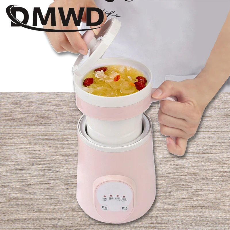 Mini Electric Warm Thermal Kettle Ceramics Water Heating Cup Milk Boiler Noodles Porridge Stew Pot Baby Food Slow Cooker Teapot 3