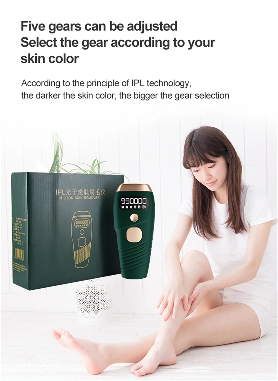 Laser Epilator For Women IPL Hair Removal 990000 Flashes.