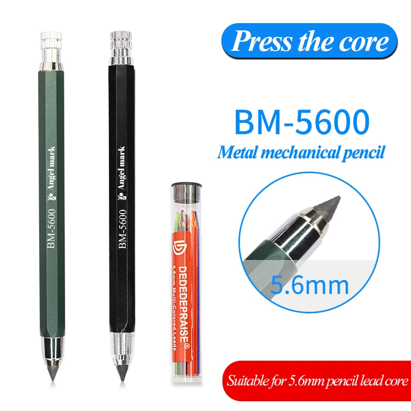 

5.6mm Automatic Mechanical Pencils & Charcoal Graphite Pencil Lead Soft Medium Hard HB 2B 4B 6B 8B 14B Drawing Lead Core