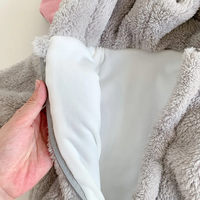 Baby Elephant Jumpsuits Thicken Lining Rompers