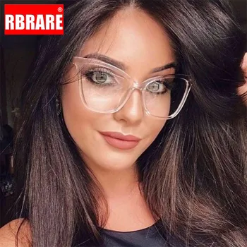 

RBRARE Cateye Glasses Frame Women Clear Lens Eyeglasses Frame Women Eye Optical Glasses Stand Lunette De Vue Femme Glasses Frame