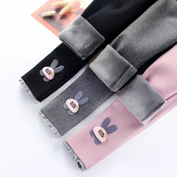 

New 2020 Winter Girls Pants Fashion Cute Pants Children Thick Warm Trousers Girls Leggings With Fleece Warm Cotton Trousers W844