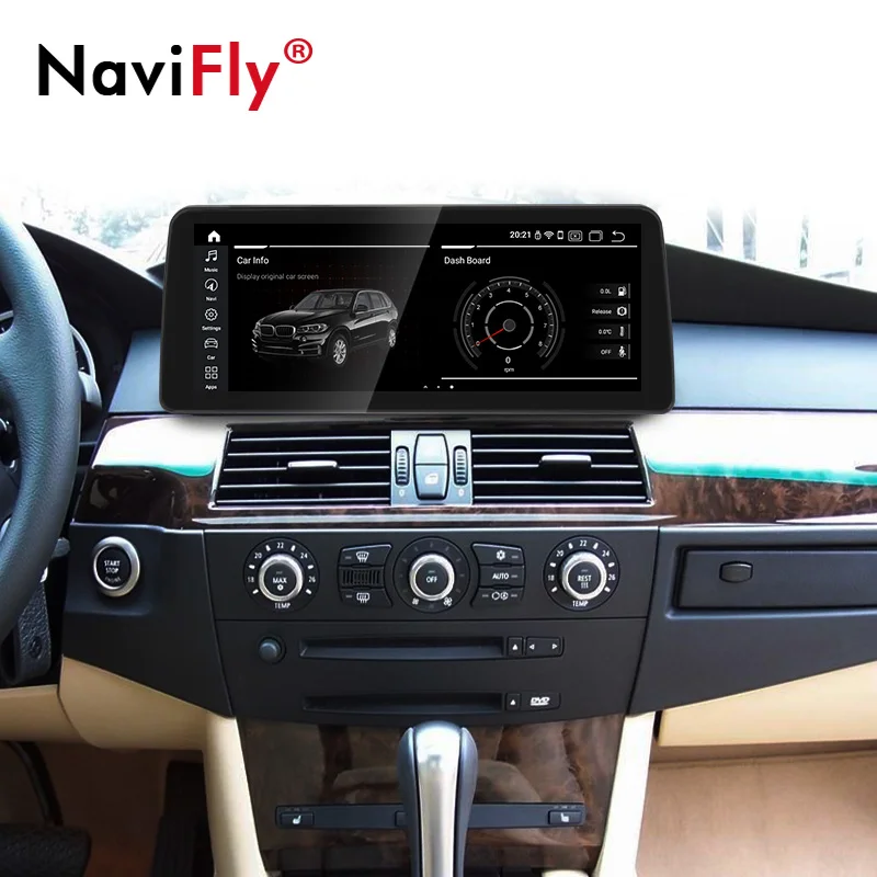 Reproductor multimedia con GPS para coche, Radio con Android 10, 12,3 pulgadas, CarPlay, WIFI, CCC, CIC, iDrive, para BMW serie 5, E60, E61, E63, E64