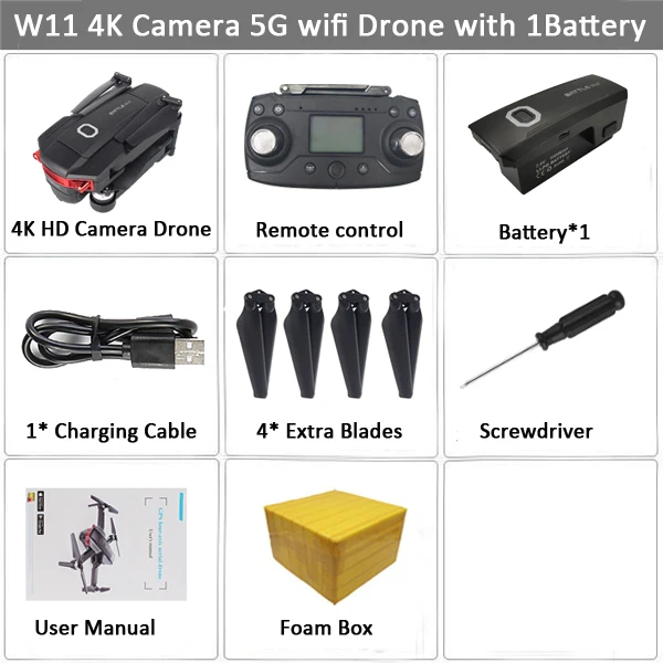 LAUMOX W11 gps Дрон с 5G wifi 4K 720P FPV двойная камера бесщеточный двигатель оптический поток Радиоуправляемый Дрон Квадрокоптер полёт 22 мин Vs K1 - Цвет: W11 4K 1B FB