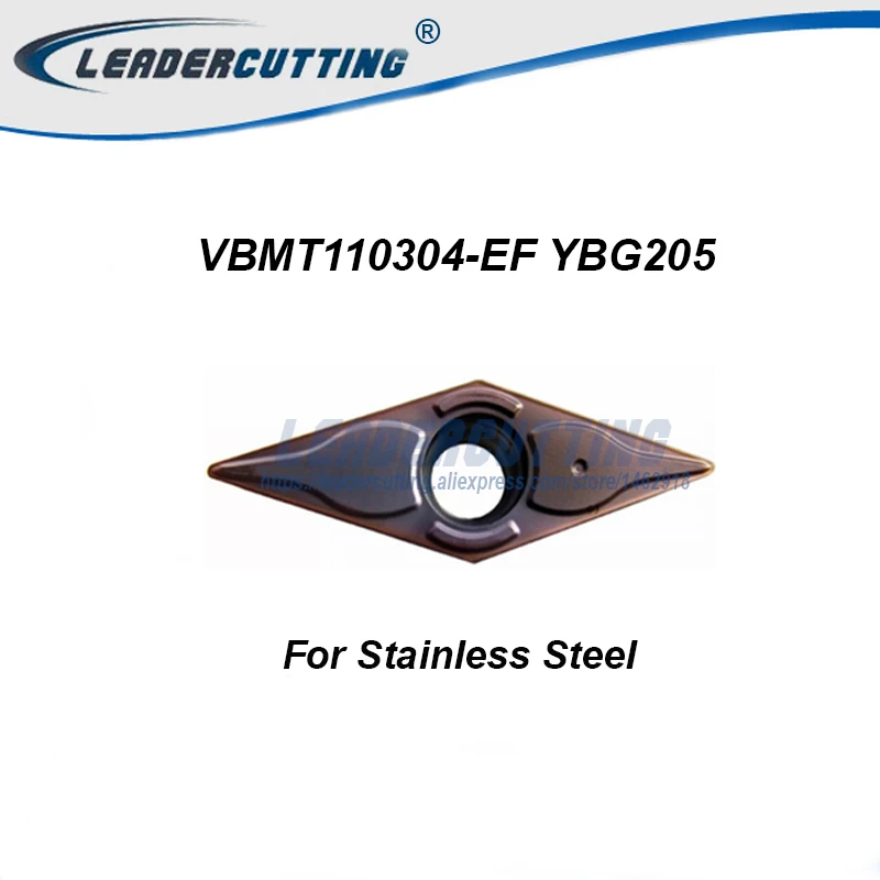 VBMT110304-EF YBG205 YBG202 * 10 шт ZCCCT поворотные твердосплавные вкладыши. VBMT поворачивающиеся