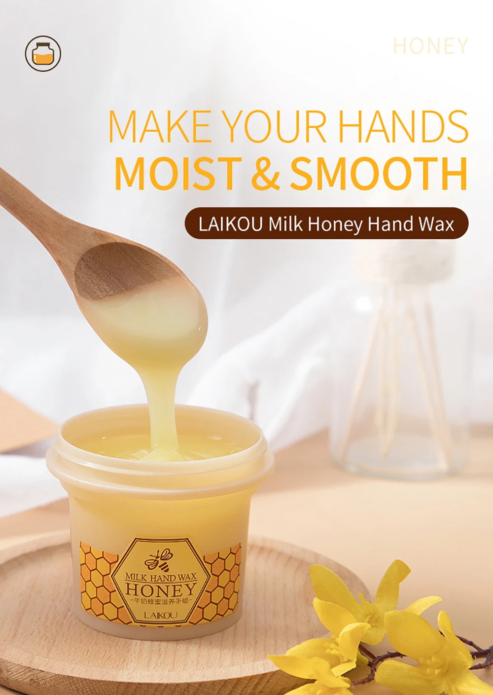 Milk Honey Hand Wax 120g Improve Dryness Roughness Reduce Dry Lines Moisturizing Whitening Repairing Exfoliation Hand Mask