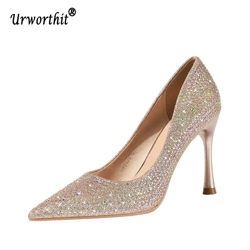 rose gold diamond shoes