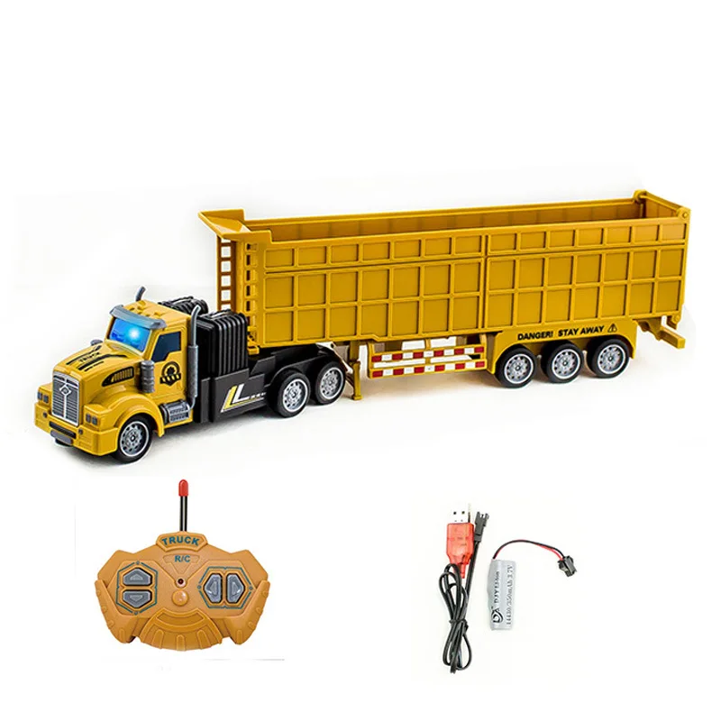 1/48 4CH wireless remote control engineering truck heavy transport truck big truck dump dump truck boy model toy 7