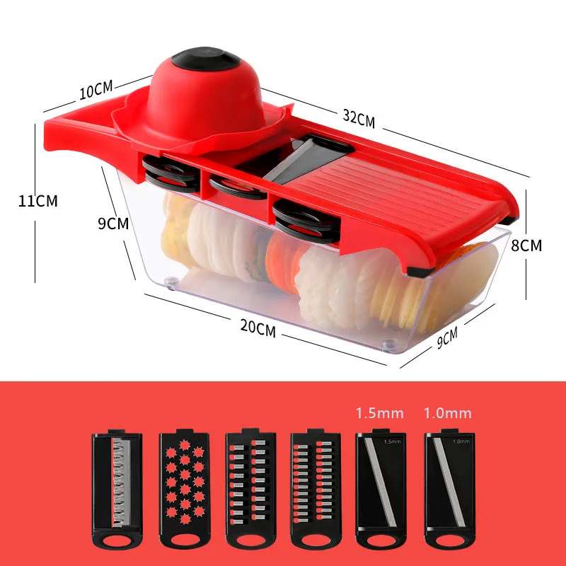 10 pcs set with box Multifuction Быстрый ручной резак для овощей лезвие из нержавеющей стали ручное устройство для резки картофеля лук овощечистка Терка Dicer - Цвет: 10 pcs set with box