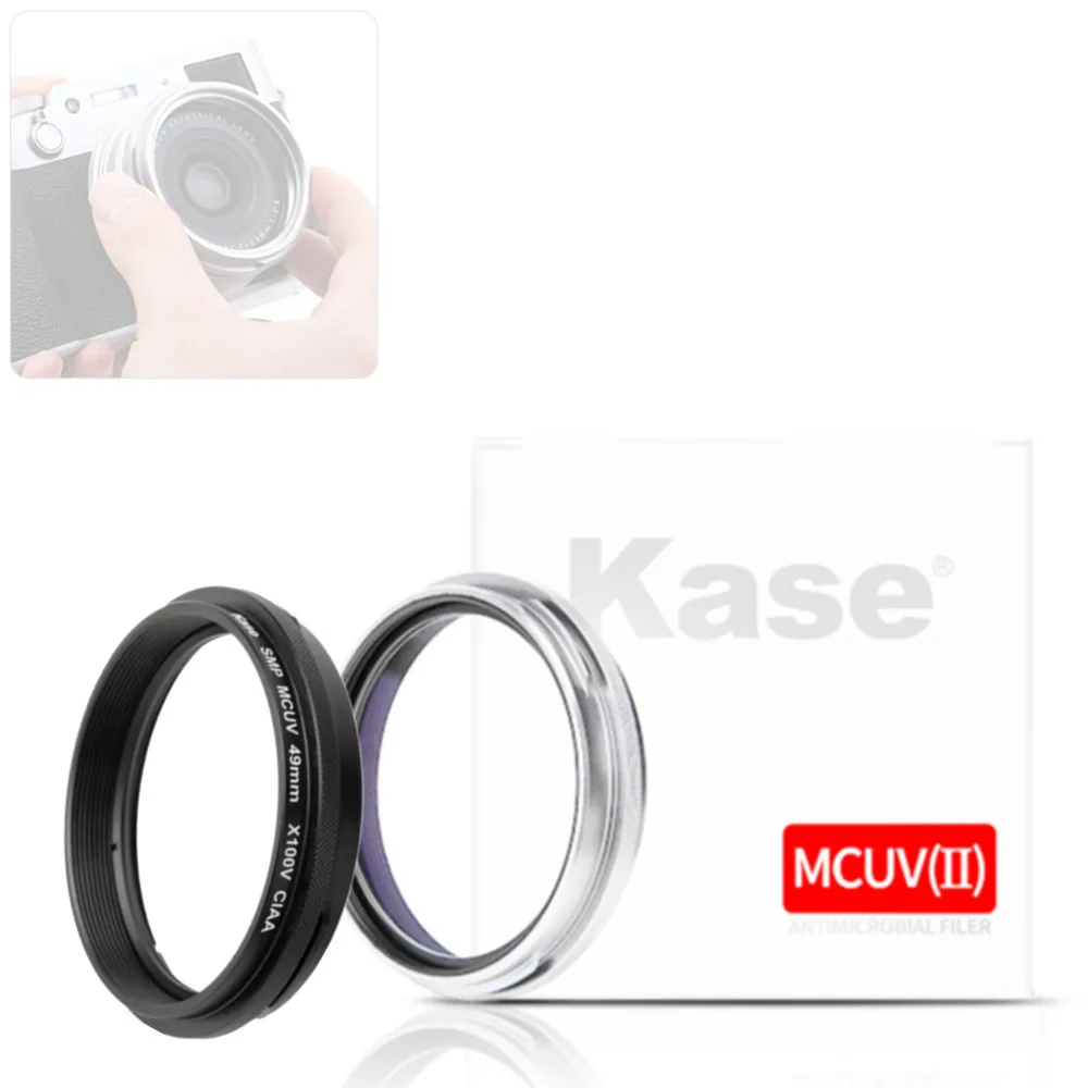 Glass MC UV Lens Filter 49mm Adapter Ring Cover for Fujifilm X100V X100F X100T X100S X100 Fuji