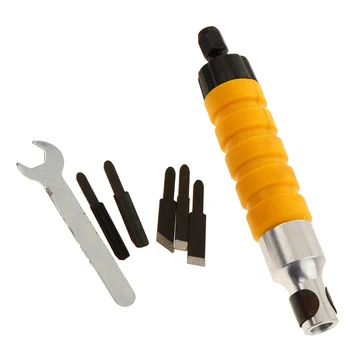 

Woodworking Carving Chisel Tool With 5Pcs Carving Blades Electric Carving Machine Set