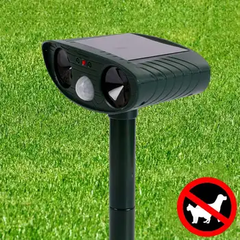 

Outdoor Garden Cat Dog Solar Power Panel Ultrasonic Repeller Animal PIR Sensor Repellent Keep Animals Away Training Equipment