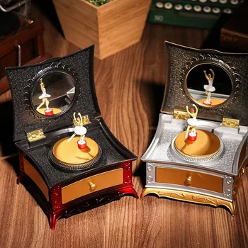 

European miscellaneous goods resin creative dresser music jewelry box Creative home decorations small household items